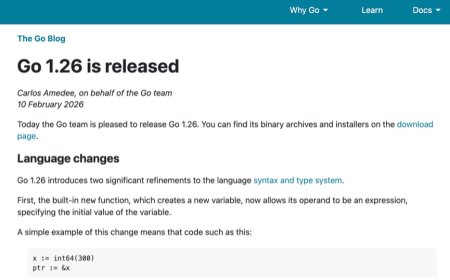 Go 语言 1.26 版本正式发布：泛型限制放宽、Green Tea GC 垃圾回收器默认启用