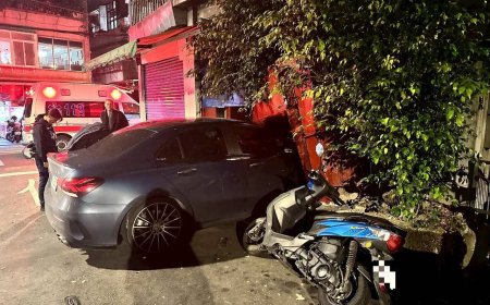 賓士A35「半顆頭」失蹤畫面曝！失控撞進民宅...警當場抓喪屍