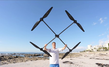 南非父子打造全球最高效四轴无人机 单次充电盘旋3.5小时创纪录