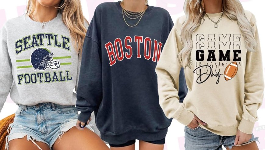 17 Trendy Game Day Sweatshirts Fit for a Super Bowl Party (That Aren't Basic!)