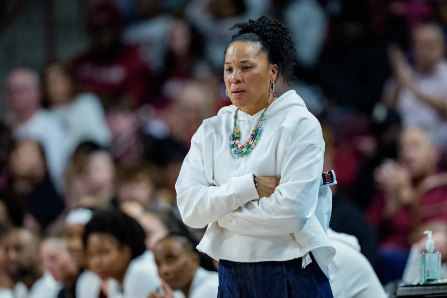 Why are Dawn Staley, South Carolina women's basketball coaches wearing pink tonight?