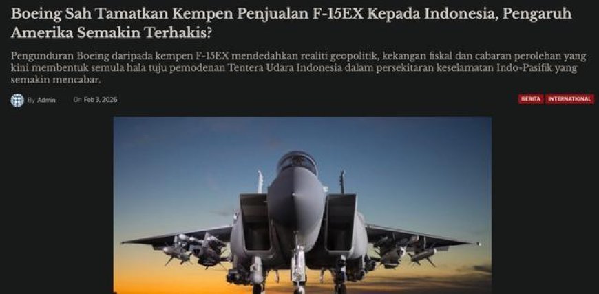 波音认输，放弃139亿美元大单，印尼将购买超过80架中国战机