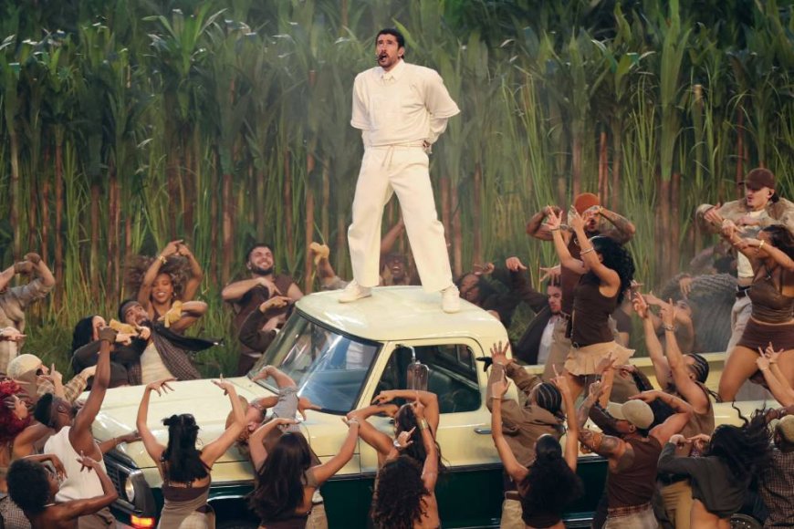Bad Bunny Stuns the Super Bowl With Lady Gaga, Ricky Martin and a Real Wedding Ceremony as Pedro Pascal, Jessica Alba and More Party on Stage