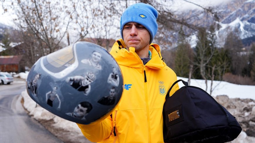 Ukrainian Olympian out of Winter Games over helmet honoring fallen countrymen
