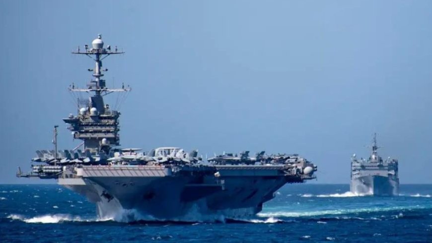 为空袭做准备？美航母现身阿曼海岸附近