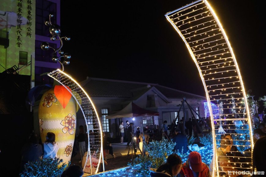 東勢鄉光藝節點燈登場　光雕秀點亮夜間新地標