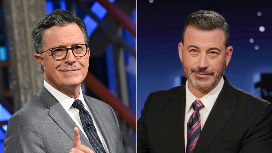 Colbert skewers CBS for denying deep-sixing of candidate interview, while Kimmel hosts Democratic fundraiser