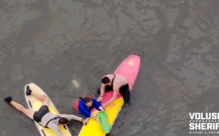 Video shows suspect’s desperate river escape as officers launch paddleboard pursuit
