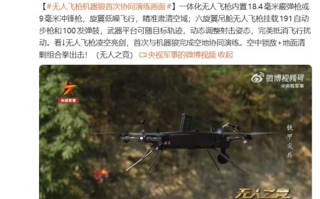 让步枪飞一会儿：我国无人飞枪、机器狼首次协同演练画面公开