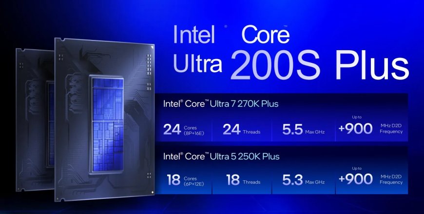 英特尔发布 Core Ultra 270K Plus 与 250K Plus 号称“迄今最快游戏桌面处理器” ​