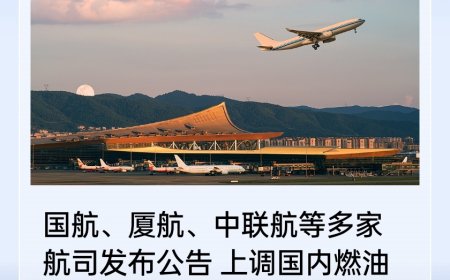 国航、厦航、中联航等多家航司宣布 4 月 5 日起上调国内燃油附加费，涨幅 500%