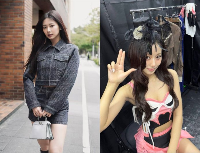 周子瑜台北街頭放風！私服穿FENDI牛仔裝配Peekaboo小包　甜帥切換超迷人