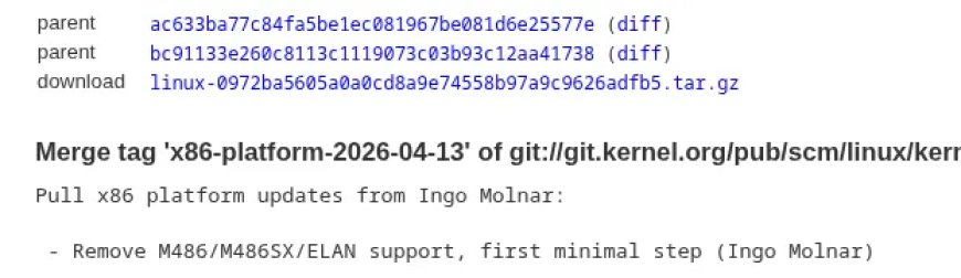 Linux 7.1开始移除Intel 486 CPU支持 首批代码已合并