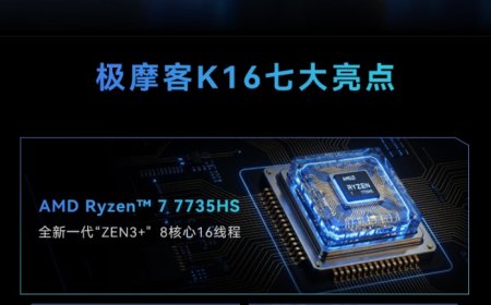 极摩客 K16 迷你主机发售：锐龙 7 7735HS + 32GB 板载 LPDDR5 RAM，4099 元起