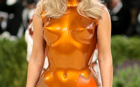 Kim Kardashian Nails the 2026 Met Gala Theme in Copper Liquid Metal Dress