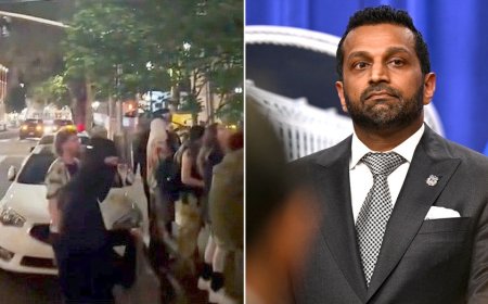 Agitators swarm hotel believed to house FBI Director Kash Patel