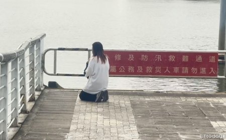 男大生救人失蹤！姊大稻埕河岸旁跪地苦等　同窗好友趕赴現場祈禱