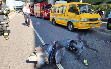 快訊／新北嚴重車禍！女騎士被壓中華電信工程車底…送醫不治