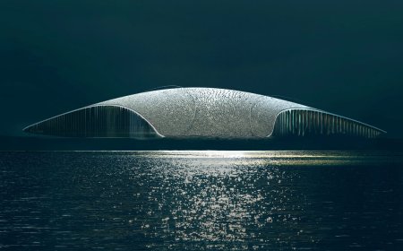LIFE經典／浮出海面的水泥鯨尾　挪威極北海岸遊客中心向自然借景