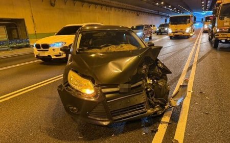 國道3號4車連環撞！零件殘骸散一地　3人受傷送醫
