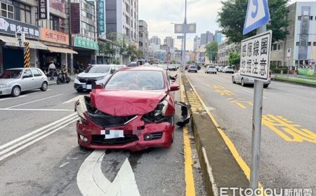 高雄男毒駕闖紅燈「連撞3車」！整輛爛成廢鐵　母女受傷送醫