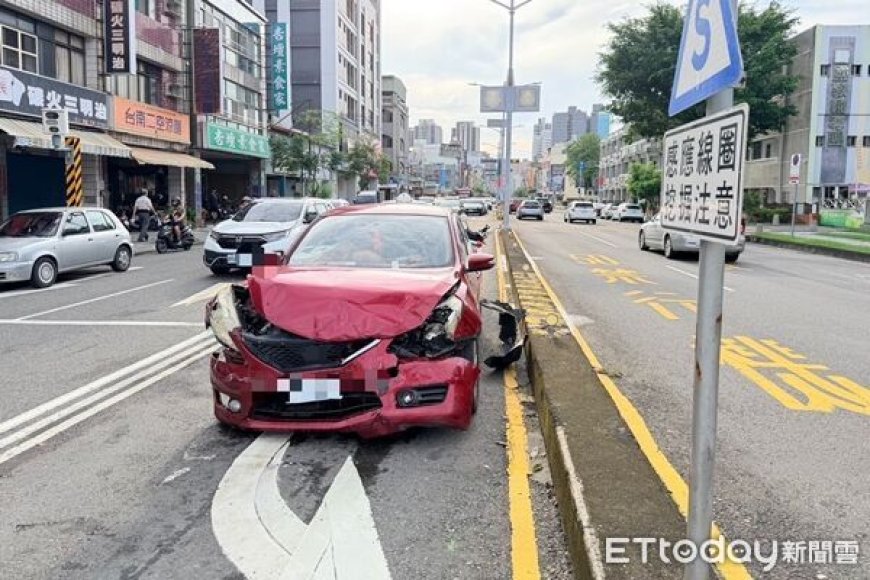 高雄男毒駕闖紅燈「連撞3車」！整輛爛成廢鐵　母女受傷送醫